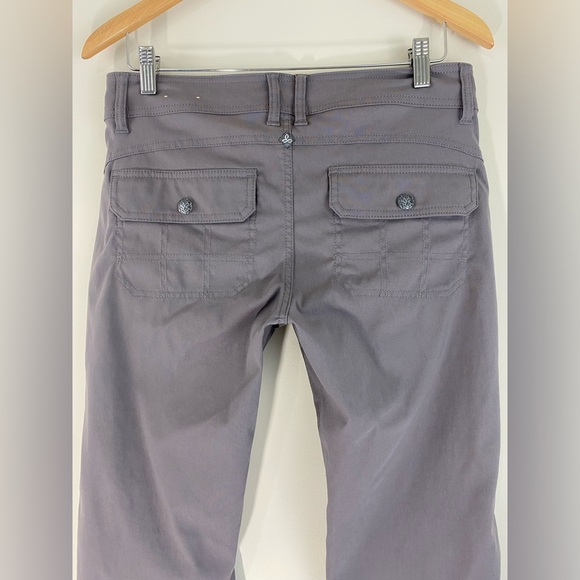 PRANA Halle Straight Leg Roll Up Pant Hiking Outdoors Coal Gray Size 8 - Picture 5 of 9